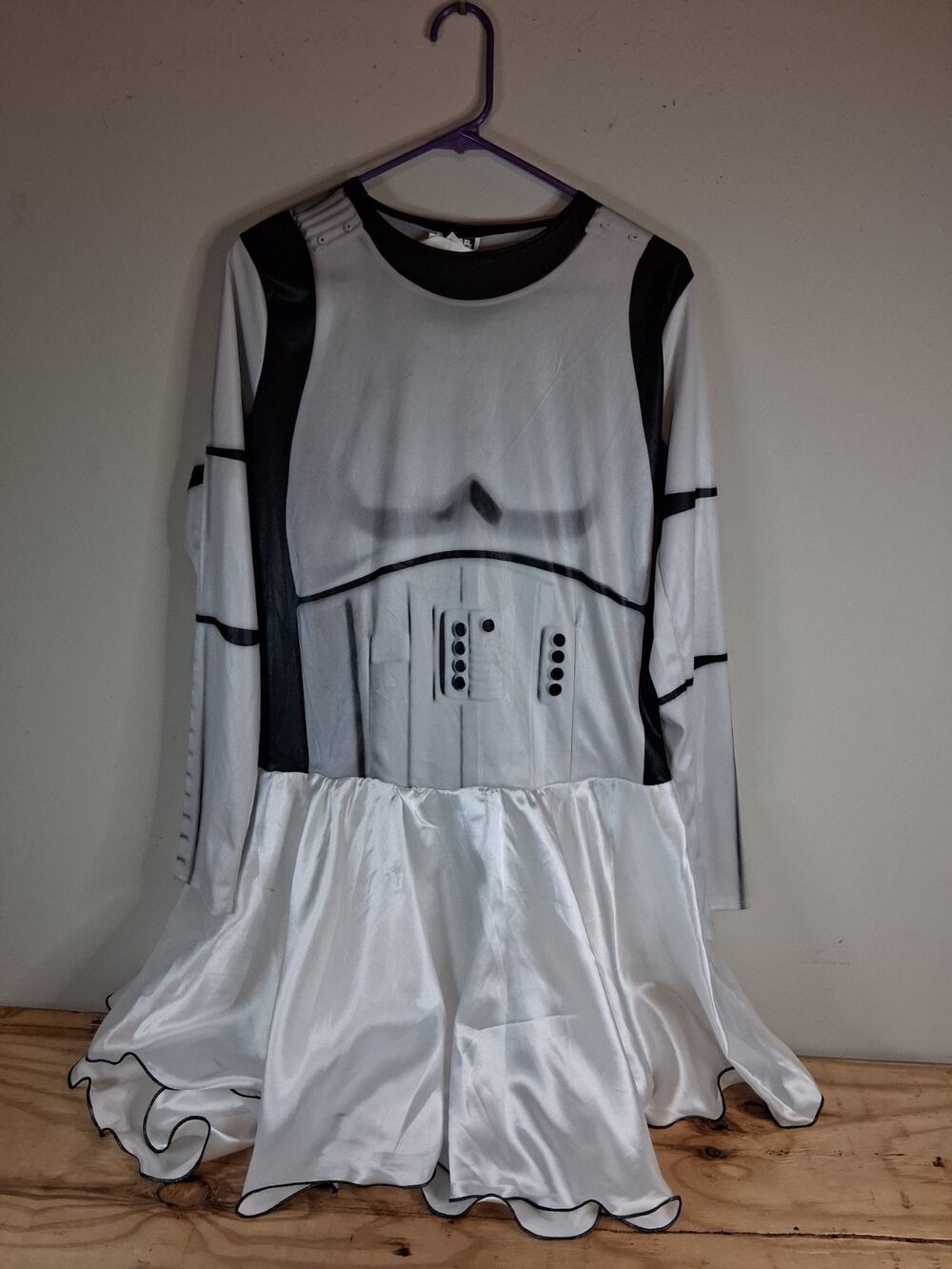 Star Wars Womens Storm Trooper Dress Sz L Long Sleeve Costume Dress Soldier